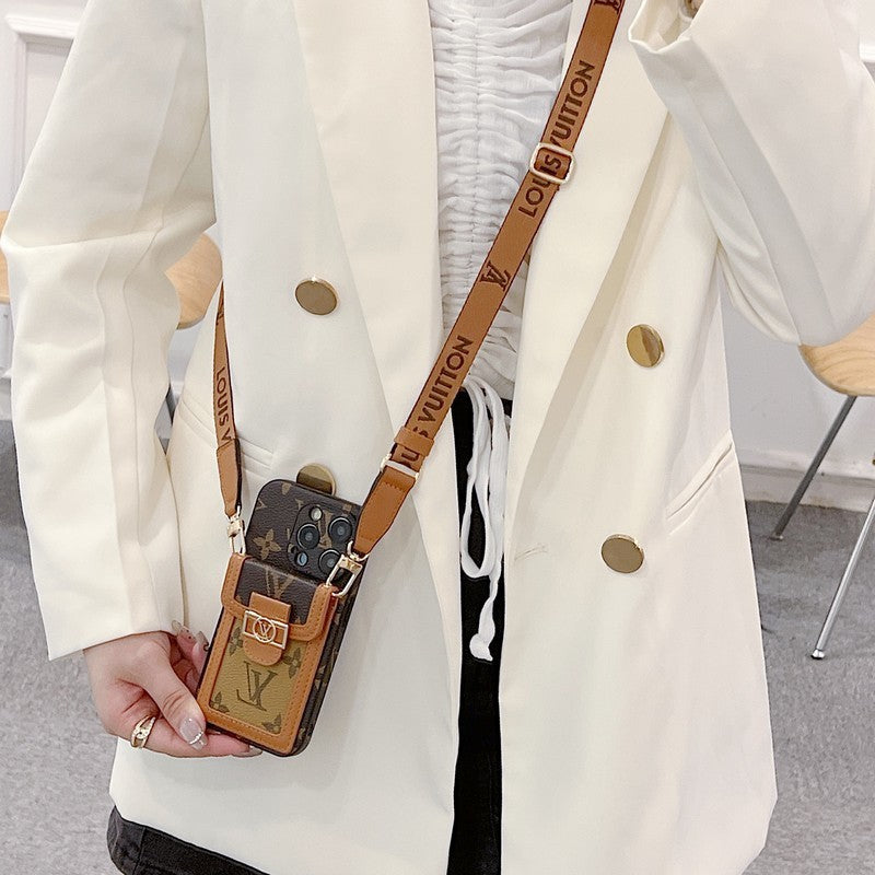 Luksus kortholder Crossbody iPhone-deksel