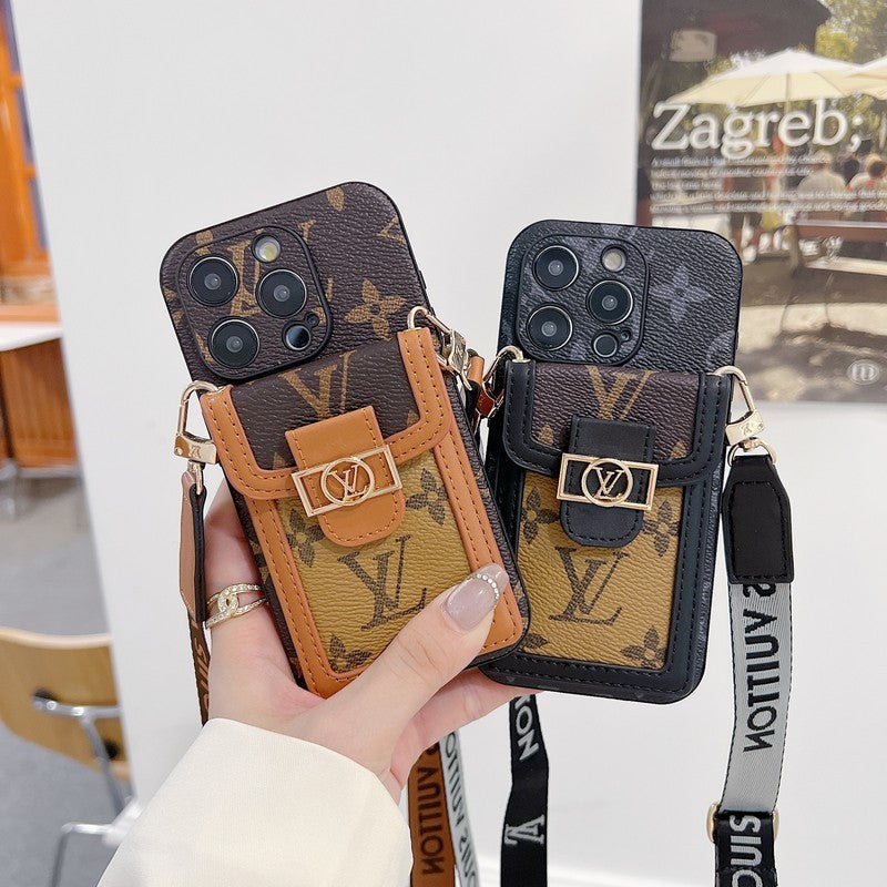 Luksus kortholder Crossbody iPhone-deksel