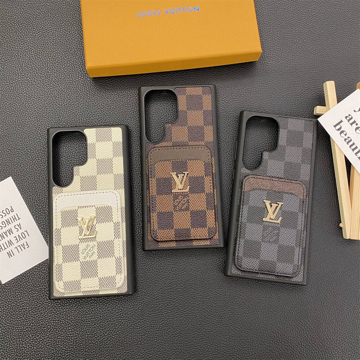 CAPAS DE TELEFONE SAMSUNG GALAXY PETITE MALLE PORTA-CARTÃO MONOGRAMA CANVAS