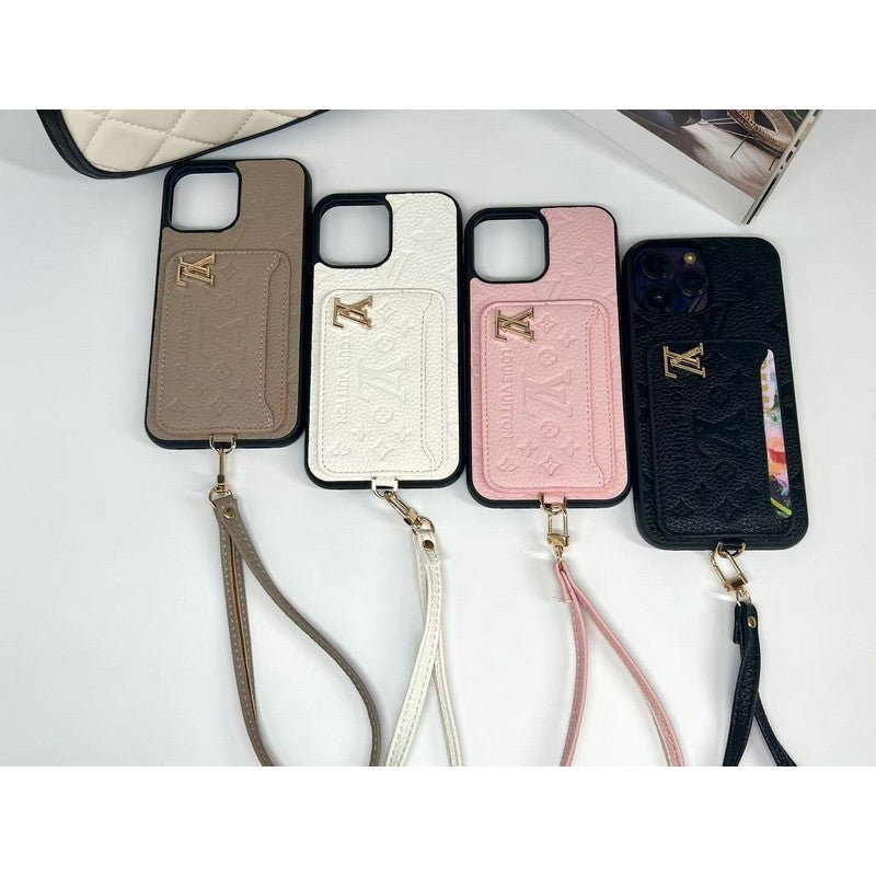 Luxus négyszínű kártyatáska iPhone tok