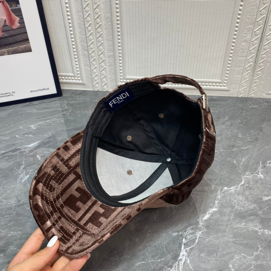 Luksus FF Gold Velvet baseballkasket | Luksus designer justerbar hat