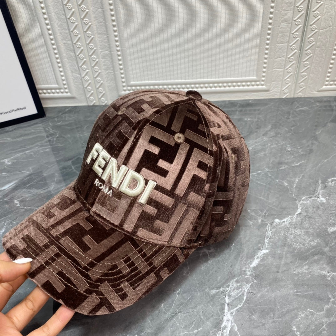 Luksus FF Gold Velvet baseballkasket | Luksus designer justerbar hat