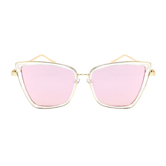 Nueva marca De diseñador, gafas De sol Cateye para mujer, gafas De Metal Vintage para mujer, espejo Retro, luneta De sol para mujer UV400