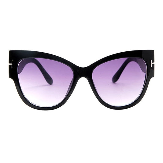Nový módny návrhár značky Tom Cat Eye Slnečné okuliare Ženy Oversized rám Vintage slnečné okuliare oculos de sol UV400