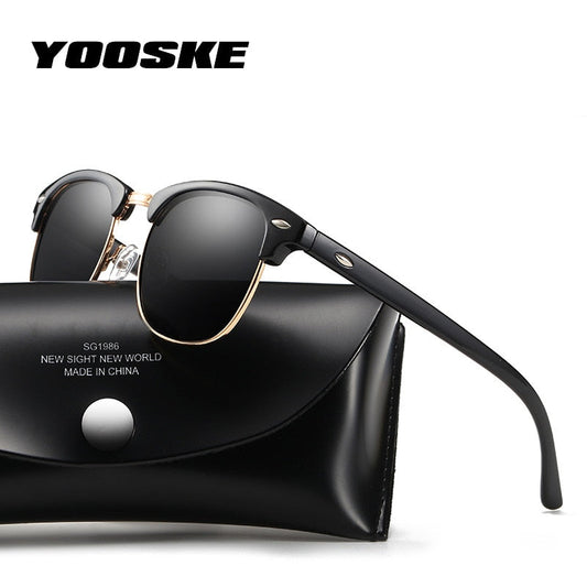 Gafas de sol polarizadas YOOSKE para mujer y hombre, gafas de sol cuadradas clásicas de diseñador de marca, espejo de conducción UV400 para coche