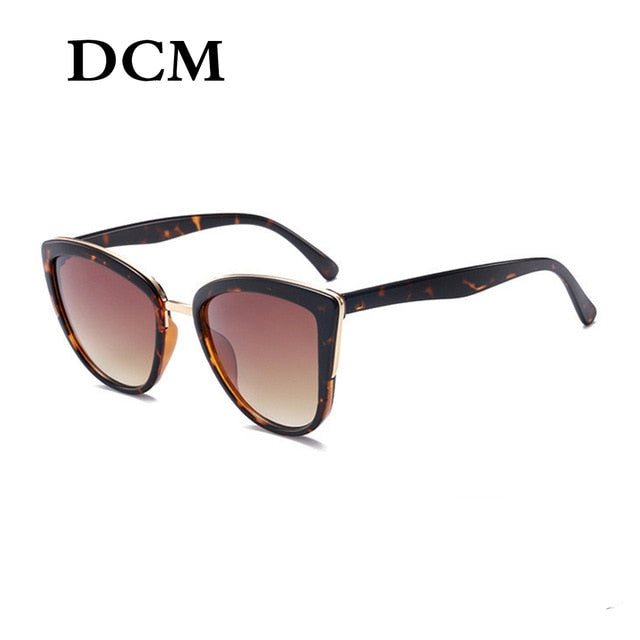 DCM Cateye النظارات الشمسية النساء خمر التدرج نظارات ريترو القط العين نظارات شمسية نظارات الإناث UV400
