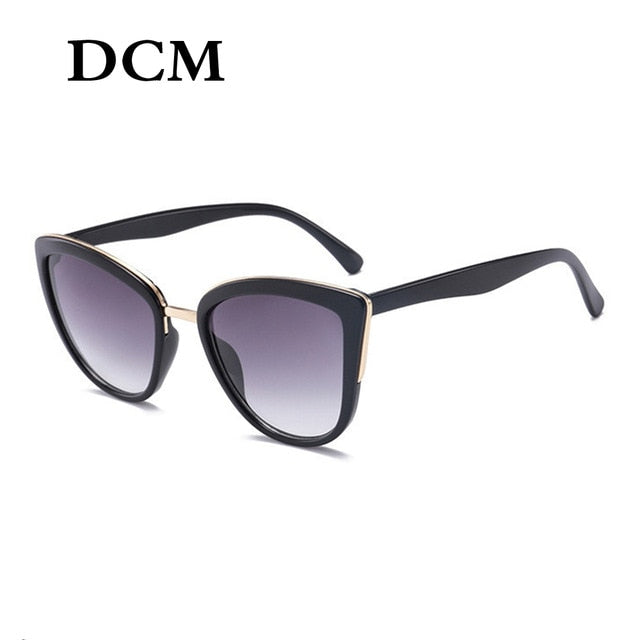 DCM Cateye النظارات الشمسية النساء خمر التدرج نظارات ريترو القط العين نظارات شمسية نظارات الإناث UV400