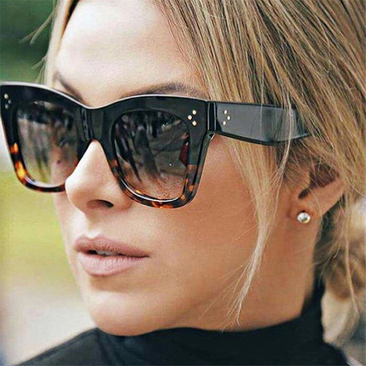 Oulylan gafas de sol clásicas de ojo de gato para mujer, gafas de sol Vintage de gran tamaño con gradiente, gafas de sol femeninas de diseñador de lujo UV400