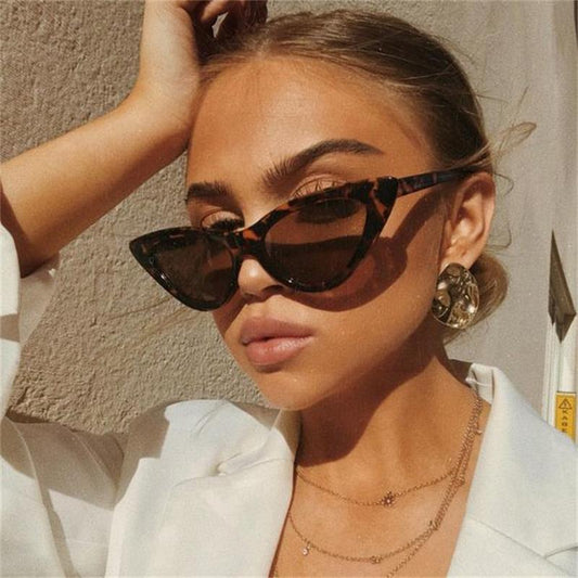 sombra de ojos de gato para mujer, gafas de sol de moda, marca de mujer, gafas de ojo de gato triangulares retro vintage, gafas de sol femeninas, gafas de sol sexis