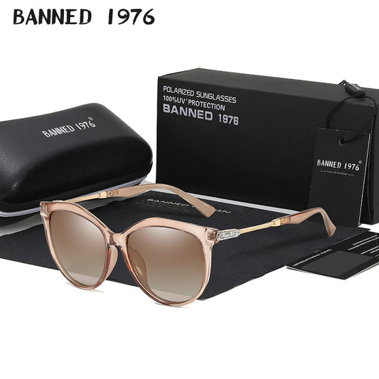 Nové luxusné HD polarizačné dámske slnečné okuliare módne okrúhle dámske Vintage dizajn značky cat eye žena Dámske slnečné okuliare okulos