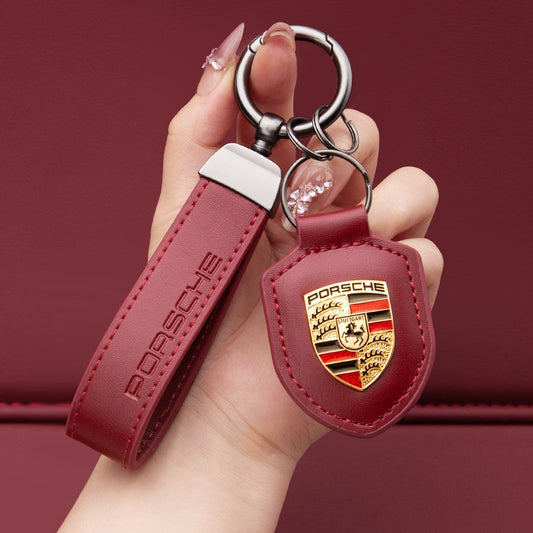 Originální kožená klíčenka Porsche